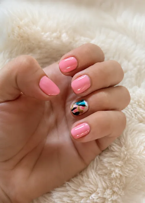 Corail & nail art